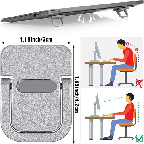 Keyboard Stand for Desktop, 2 PCS Computer Keyboard Stand for Desk, Portable Laptop Keyboard Stand Compatible with Pro/Air, Dell, Lenovo, HP and Other 10-17 Inches Laptop (Black) in Kuwait