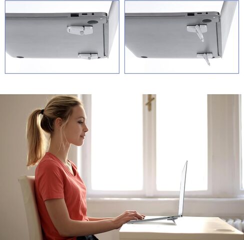 Keyboard Stand for Desktop, 2 PCS Computer Keyboard Stand for Desk, Portable Laptop Keyboard Stand Compatible with Pro/Air, Dell, Lenovo, HP and Other 10-17 Inches Laptop (Black) in Kuwait