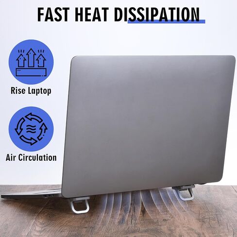 Keyboard Stand for Desktop, 2 PCS Computer Keyboard Stand for Desk, Portable Laptop Keyboard Stand Compatible with Pro/Air, Dell, Lenovo, HP and Other 10-17 Inches Laptop (Black) in Kuwait