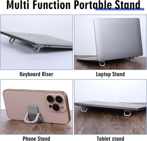 Keyboard Stand for Desktop, 2 PCS Computer Keyboard Stand for Desk, Portable Laptop Keyboard Stand Compatible with Pro/Air, Dell, Lenovo, HP and Other 10-17 Inches Laptop (Black) in Kuwait