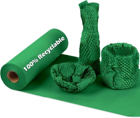 Honeycomb Packing Paper, Packing Materials For Moving Honeycomb Cushion Wrapping Paper, Pack Supplies For Fragile Items Package Roll For Transportation Protection, 11.5" X 164' (Dark green) in Kuwait
