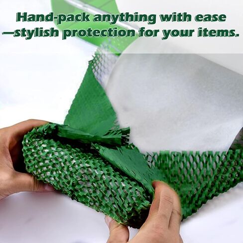 Honeycomb Packing Paper, Packing Materials For Moving Honeycomb Cushion Wrapping Paper, Pack Supplies For Fragile Items Package Roll For Transportation Protection, 11.5" X 164' (Dark green) in Kuwait