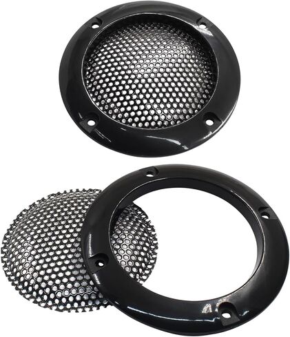 4pcs Black Round Speaker Grills Cover 2 Inch Car Speaker Covers Metal Mesh Speaker Grille Replacement with Screws for Car in Kuwait