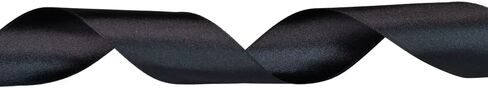 Craft County - 1 1/4 Inch Double Faced Satin Ribbon - Black - 25 Yards (75 ft) - Great for Crafts Projects, Wrapping, Weddings, Parties, Floral Projects, Home Décor, & More in Saudi Arabia