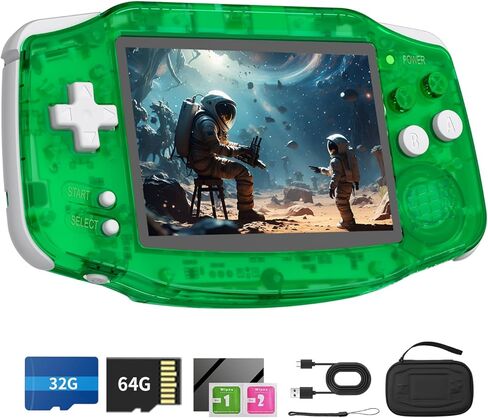 RG34XX Retro Handheld Game Console 3.4" IPS Screen 32G Linux 64-bit System RG 34XX Portable Video Gaming Console Support 5G WiFi Bluetooth,Streaming,HD TV Output,With Protecting Bag(Transparent Red) in Saudi Arabia