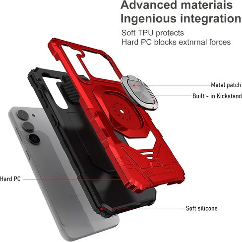 Ailiber for Samsung Galaxy S25 Cell Phone Case, Galaxy S25 5G Case with Screen Protector, Ring Kickstand for Magnetic Car Mount, Rugged Shockproof Heavy Duty Cover Case-Purple in Saudi Arabia