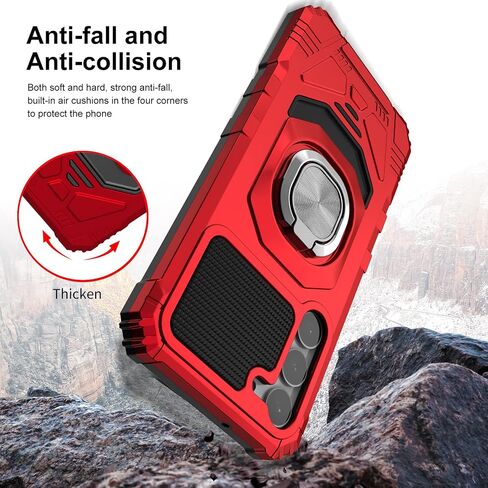 Ailiber for Samsung Galaxy S25 Cell Phone Case, Galaxy S25 5G Case with Screen Protector, Ring Kickstand for Magnetic Car Mount, Rugged Shockproof Heavy Duty Cover Case-Purple in Saudi Arabia