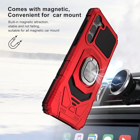 Ailiber for Samsung Galaxy S25 Cell Phone Case, Galaxy S25 5G Case with Screen Protector, Ring Kickstand for Magnetic Car Mount, Rugged Shockproof Heavy Duty Cover Case-Purple in Saudi Arabia