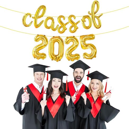 فئة الذهب من 2025 بالونات - 16 بوصة 2025 بالونات التخرج لصف زخارف التخرج من 2025 - فئة بالون التخرج من 2025 لزخارف حفل التخرج in Kuwait