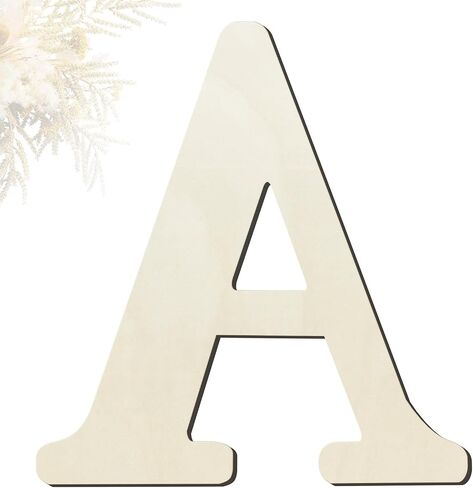 15 Inch Large Wide Body Wooden Letters Unfinished Wood Letters for Wall Decor Paintable Large Wood Letter for Crafts Blank Wooden Alphabet Letter Slices Sign for Party Decoration (M) in Saudi Arabia