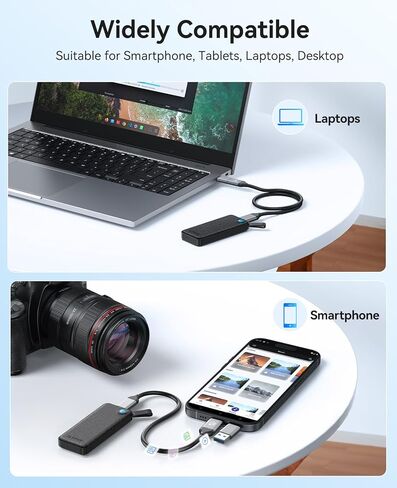 ORICO 256GB External SSD, Up to 1050MB/s, Compact with 2 in 1 USB C & A Cable, External Solid State Drives, Reliable Storage for USB C Smartphone, Tablet, PC - B10PRO in Saudi Arabia