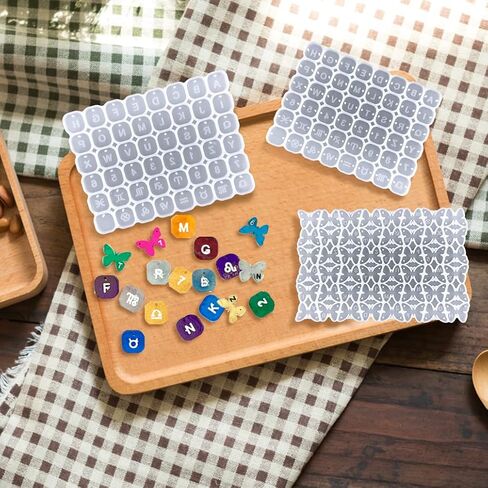 KyeeaDIY 5pcs Resin Molds Jewelry Earring Mold Kit Epoxy Resin Necklace Bracelet Mould Pendant Casting Silicon Mold for UV Resin Handmade Crafts Keychain Women DIY Jewelry Making (5pcs) in Kuwait