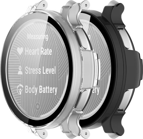 Intended for Garmin Lily 2 Active Case Build-in [Tempered Glass] Film Hard PC Bumper Face Cover Shell Screen Protector for Garmin Lily 2 Active Smartwatch Accessories in Kuwait