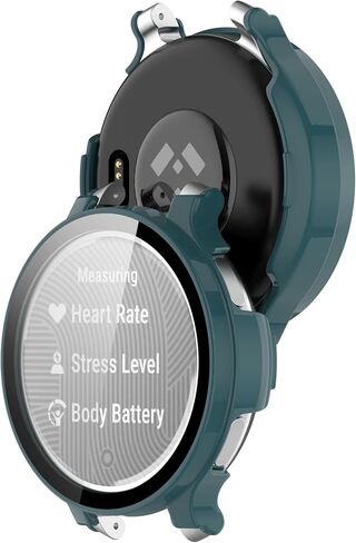 Intended for Garmin Lily 2 Active Case Build-in [Tempered Glass] Film Hard PC Bumper Face Cover Shell Screen Protector for Garmin Lily 2 Active Smartwatch Accessories in Kuwait