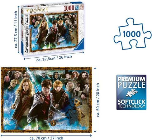 Ravensburger WB Harry Potter 1000 Piece Jigsaw Puzzle for Adults - 12000463 - Handcrafted Tooling, Made in Germany, Every Piece Fits Together Perfectly in Saudi Arabia