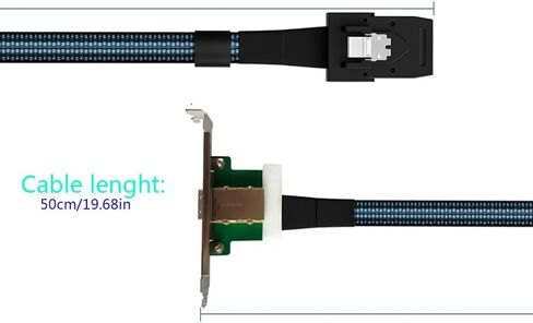 mSAS Cable SFF-8087 Left to 4*SATA for SAS/RAID Controllers, HDD, Backplanes and Server, 7/10/24/32 in. in Kuwait