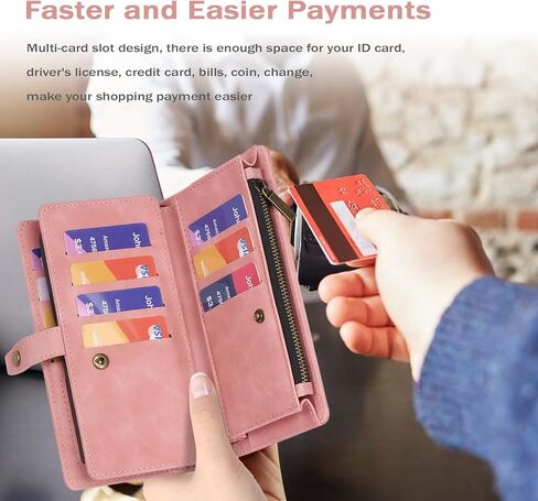 TwoHead for Samsung Galaxy S25 Ultra Wallet Case with Card Holder, Detachable Magnetic Phone Case for S25 Ultra,PU Leather All-Round Protective Phone Case Wallet with Wrist Strap,Blue in Kuwait