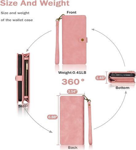 TwoHead for Samsung Galaxy S25 Ultra Wallet Case with Card Holder, Detachable Magnetic Phone Case for S25 Ultra,PU Leather All-Round Protective Phone Case Wallet with Wrist Strap,Blue in Kuwait