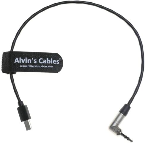 Alvin's Cables Tentacle Timecode Cable for Sony FX3| FX30| A7S3| A1 Camera, Locking 3.5mm TRS to Micro USB Timecode Cable for Deity TC-1, Tentacle SYNC E Timecode Generator 35cm| 13.8in in Kuwait
