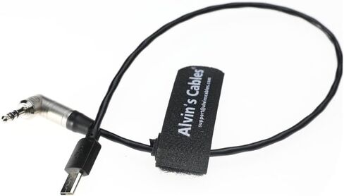 Alvin's Cables Tentacle Timecode Cable for Sony FX3| FX30| A7S3| A1 Camera, Locking 3.5mm TRS to Micro USB Timecode Cable for Deity TC-1, Tentacle SYNC E Timecode Generator 35cm| 13.8in in Kuwait