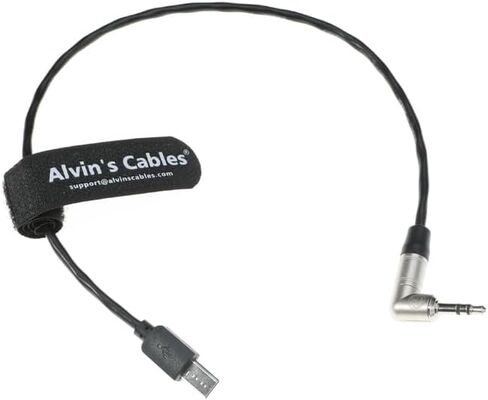 Alvin's Cables Tentacle Timecode Cable for Sony FX3| FX30| A7S3| A1 Camera, Locking 3.5mm TRS to Micro USB Timecode Cable for Deity TC-1, Tentacle SYNC E Timecode Generator 35cm| 13.8in in Kuwait