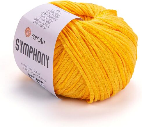 Yarn Art Symphony Cotton Blend Spring and Summer Yarn%80 Cotton%20 Viscose Light Cotton Yarn Suitable for Spring ANS Summer Dresses 4921 INCHES 1.7 OZ (2125) in Kuwait