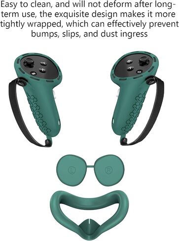 for Meta Quest 3s Accessories,BOVUGAC Silicone face Cover, VR Shell Cover Case,Compatible with Quest 3s Controller Grip Cover,Protective Lens Cover,Disposable Eye Cover,7 in 1-Purple in Saudi Arabia