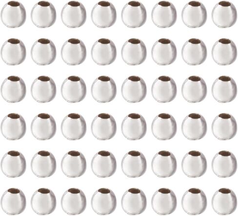 Craftdady 2.5mm الفضة حبات مستديرة صغيرة حوالي 590pcs mini metal smooth rondelle bead bead flavers for unwerke make hole: 1.2mm in Kuwait