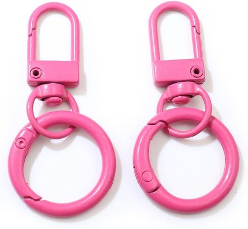 10pcs snap lobster claw clasp with Spring Buckle حلقة مفتاح مفتاح مفتاح مفتاح Clivel Clip Clip Hooks DIY Making Accessories for Bag (Purple-10pcs) in Kuwait