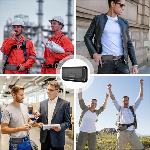 Cell Phone Holster for 6.1-6.8 Inch Smartphones，Nylon Oxford Cloth Cell Phone Belt Pouch Phone Pouch with Belt Clip Phone Belt Holder and Card Slot,Horizontal Cell Phone Belt Holder for Men in Kuwait