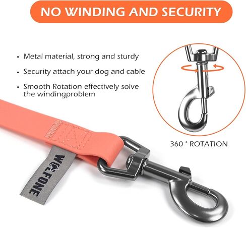 10ft Pale Pink Long Leash - Waterproof Training Dog Leash for Recall, Swimming, Camping, Beach, Hunting, Walking（3m*19mm*2.7mm） in Saudi Arabia