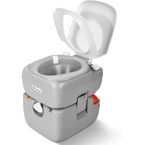 YITAHOME Portable Toilet Camping Porta Potty 5.8 Gallon with Diagonal Bowl, Hand Sprayer, Level Indicator, Rotating Spout, Carry Bag, Toilet for Adults, Outdoors, RV, Boat and Trips in Kuwait