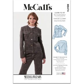 MCCALL'S M8474K5 MISS 'SWITE SWITE PACKET BY MELISSA WATSON FOR PALMER/PLETSCH ، رمز التصميم M8474 ، الأحجام 8-10-12-14-16
