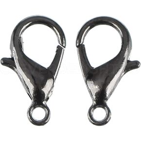 100 حزمة - CleverDelights Classster Clasps - 14 × 8 مم - لون Gunmetal
