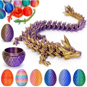 بيض التنين المطبوع ثلاثي الأبعاد مع التنين داخل ، Dragon Egg Fidget Toy Dragon Dragon ، الحيوانات المطبوعة ثلاثية الأبعاد المفاجئة للأطفال ، ألعاب المكتب التنفيذي للديكور المنزلي للتوحد/ADHD (لون قوس قزح)