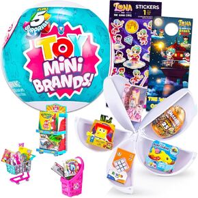 Zuru 5 مفاجأة Toy Mini Brands Series 1 مجموعة الغموض - Surprise Mini Toys Mystery Bundle مع الملصقات والمزيد | ألعاب مصغرة قابلة للتحصيل