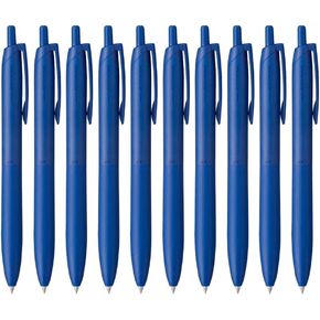 Uni Jetstream Single Ballpoint Pen, Equipped with 0.7mm Lite Touch Ink (Blue), Blue Body, SXNLS07.33, Set of 10