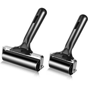 أداة طباعة الحبر ذات الأسطوانة الصلبة أداة طباعة الأدوات 2PCS Rubber Roller Rollers Rood Rubber 4 و 2.2 بوصة للطباعة مجموعة Linocut Kit