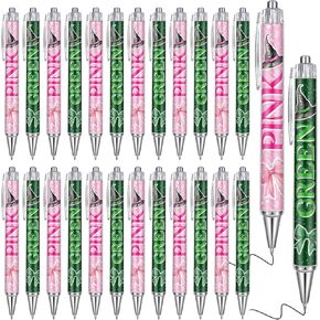24 PCS Witch Pens Bulk Princess and Witch Party Favors Pink and Green Gift Pens Met for Friends Girls Friendship School Office School for Party Supplies Decorations HomeS