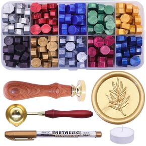 SWANGSA Wax Seal Kit, Celtic Dragon Wax Seal Stamp with 200pcs Sealing Wax Beads, Great for Embellishment of Wedding Invitations, Wine Packages, Gift Wraps