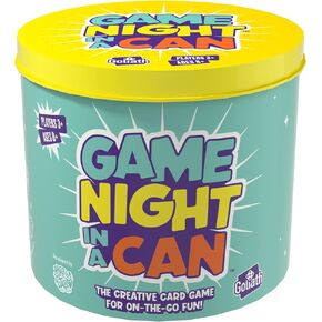Goliath Game Night in A Can - يضم 35 ألعابًا مرحة وخلاقة صغيرة - إرم ، رسم ، عمل ، لعبة الحفلات ، الأعمار 8 وما فوق ، 3+ لاعبين