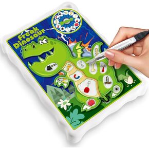 Dinosaur تعمل لعبة لوحية للأطفال الذين تتراوح أعمارهم بين 3-8 ، ألعاب ممتعة تعمل مع لعبة Tweezers & Fun Game ، وألعاب عائلية للأطفال ، ولعب الأطفال لألعاب 1+ لاعبين ، من أجل الأطفال