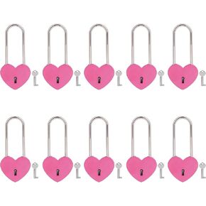 VeYocilk 2 PCS Love Lock Heart Padlock,Red Heart Wish Lock with Key for Lovers Wedding,VValentine's Day,Anniversary,Travel(with Key) in Saudi Arabia