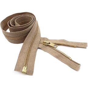 29" Medium Weight Jacket Zipper YKK #5 Brass ~ Separating ~ 573 Beige (1 Zipper/Pack)