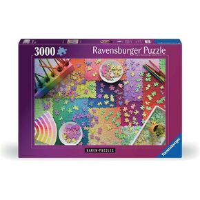 ألغاز Ravensburger على الألغاز 3000 قطعة بانورامزو للألغاز للبالغين - 17471 | العمل الفني لكارين الألغاز | قسط المتشابكة ملائمة | تصميم نابض بالحياة وخالي من الوهج | بنية لوح زرقاء متين