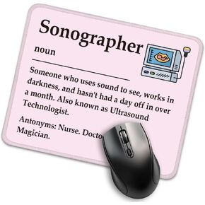 تعريف Sonographer Pant Funny Mouse Pad للمكتب ، هدايا تقني بالموجات فوق الصوتية للنساء ، هدايا لوحة الماوس لطالبة التصوير بالموجات فوق الصوتية ، هدايا تقنية الموجات فوق الصوتية ، شكرًا لك على الهدايا