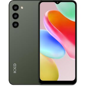 KXD A09 Unlocked Android Phones, Android 12 Smartphones, 6.56" HD+, 4000mAh 10W Fast, Octa-Core 8GB+128GB/SD 256GB Smart Phone, 13MP+8MP, 3 Card Slots, Face ID Unlock Phone, 4G Dual SIM Phone - White