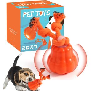 Interactive Dog Toys Automatic Rolling Squeaky Ball with Motion Activation & USB-C Recharge Moving Dog Toy for Medium and Small Puppy for Boredom (Orange)