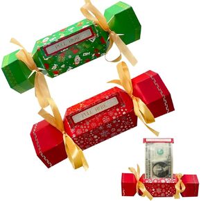 yiishuiil عيد الميلاد المفاجئة الأموال حقيبة سحب ، 2pcs DIY حاملي أموال عيد الميلاد للحصول على حقبة الهدايا النقدية لعيد الميلاد