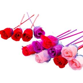 Homesogood 24 PCS Rose Flower Ploint Pen ، STANTERY SCHOOL SCHOOLISE SCHOOLIES Creative Rose Flower Pen